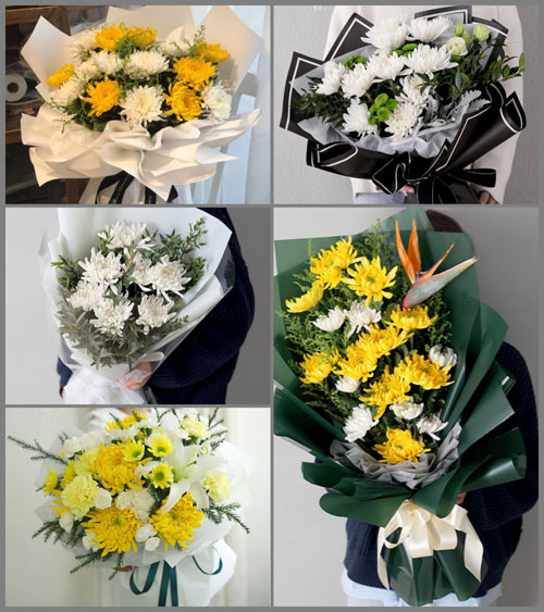 山东莱芜莱城区高庄街道冢子村白事花束代送